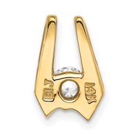 14K Complete Aaa 4.5mm Diamond Slide Fits Up to 2mm Regular 3mm Fancy Or Reversible Omega view 4