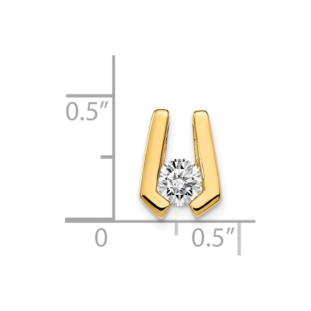14k Complete AA 4.5mm Diamond Slide Fits up to 2mm Regular/3mm Fancy or Reversible Omega (XS510AA)