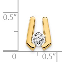 14K Complete Aaa 4.5mm Diamond Slide Fits Up to 2mm Regular 3mm Fancy Or Reversible Omega view 3