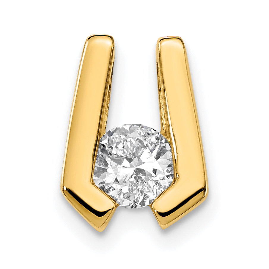 14k Complete AA 4.5mm Diamond Slide Fits up to 2mm Regular/3mm Fancy or Reversible Omega (XS510AA)