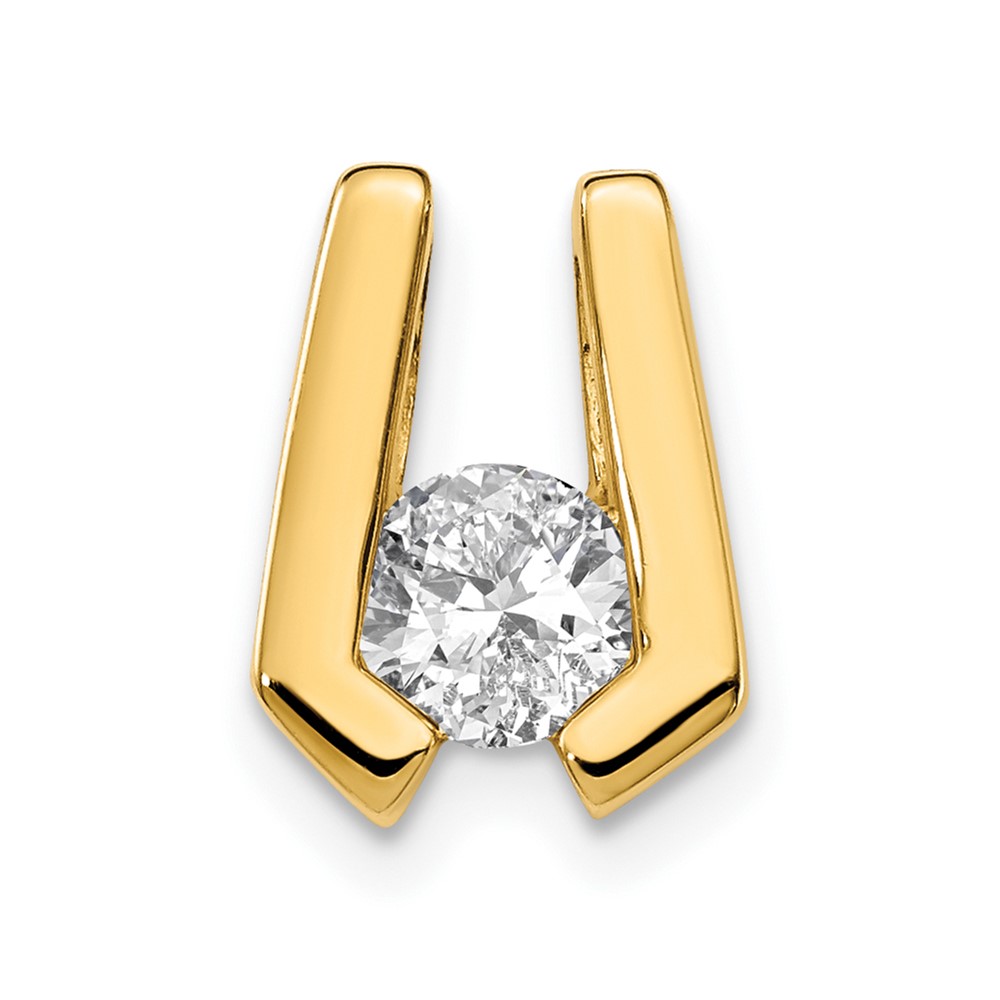 14K Complete Aaa 4.5mm Diamond Slide Fits Up to 2mm Regular 3mm Fancy Or Reversible Omega