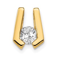 14K Complete Aaa 4.5mm Diamond Slide Fits Up to 2mm Regular 3mm Fancy Or Reversible Omega view 1