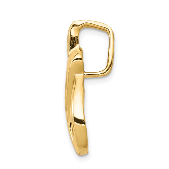 Gold Polished Diamond Slide Pendant