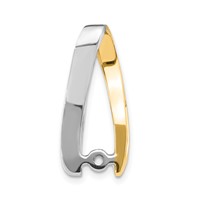 14K Two-tone Peg-Set Aaa Diamond Semi-Mount Slide Fits Up to 4mm Regular 6mm Fancy Or Reversible Omega view 3
