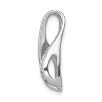 14K White Gold 0.62 Carat Lab Grown Diamond VS SI+ G+ Round Complete Chain Slide Pendant view 2