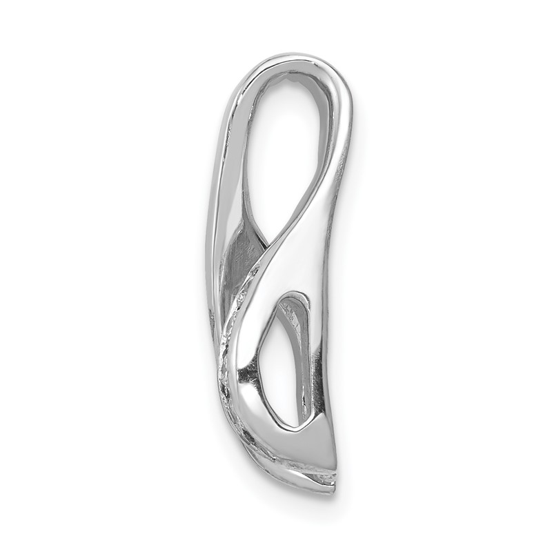 14k White Gold 5/8 carat Lab Grown Diamond VS/SI+ G+ Round Complete Chain Slide Pendant