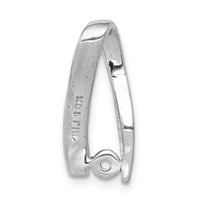 14K White Gold 0.62 Carat Lab Grown Diamond VS SI+ G+ Round Complete Chain Slide Pendant view 3