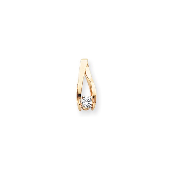 14k Moissanite Slide