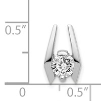 14K White Gold Complete a 5.25mm Diamond Slide Fits Up to 3mm Fancy Or Reversible Omega Only view 2