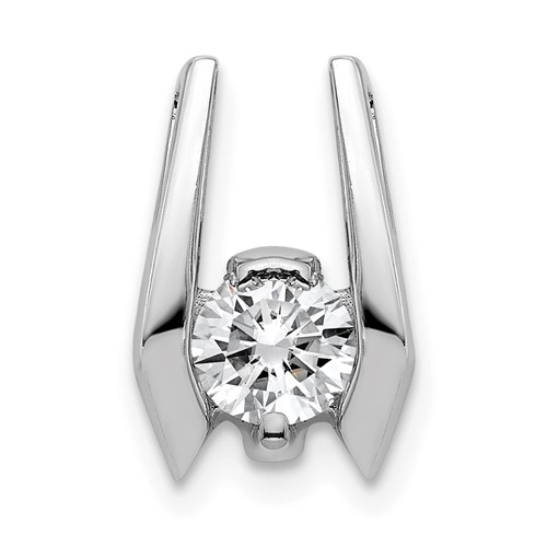 14K White Gold Complete AA 4.75mm Diamond Slide Fits Up to 3mm Fancy Or Reversible Omega Only