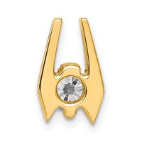 14K Complete AA 5.25mm Diamond Slide Fits Up to 3mm Fancy Or Reversible Omega Only view 3