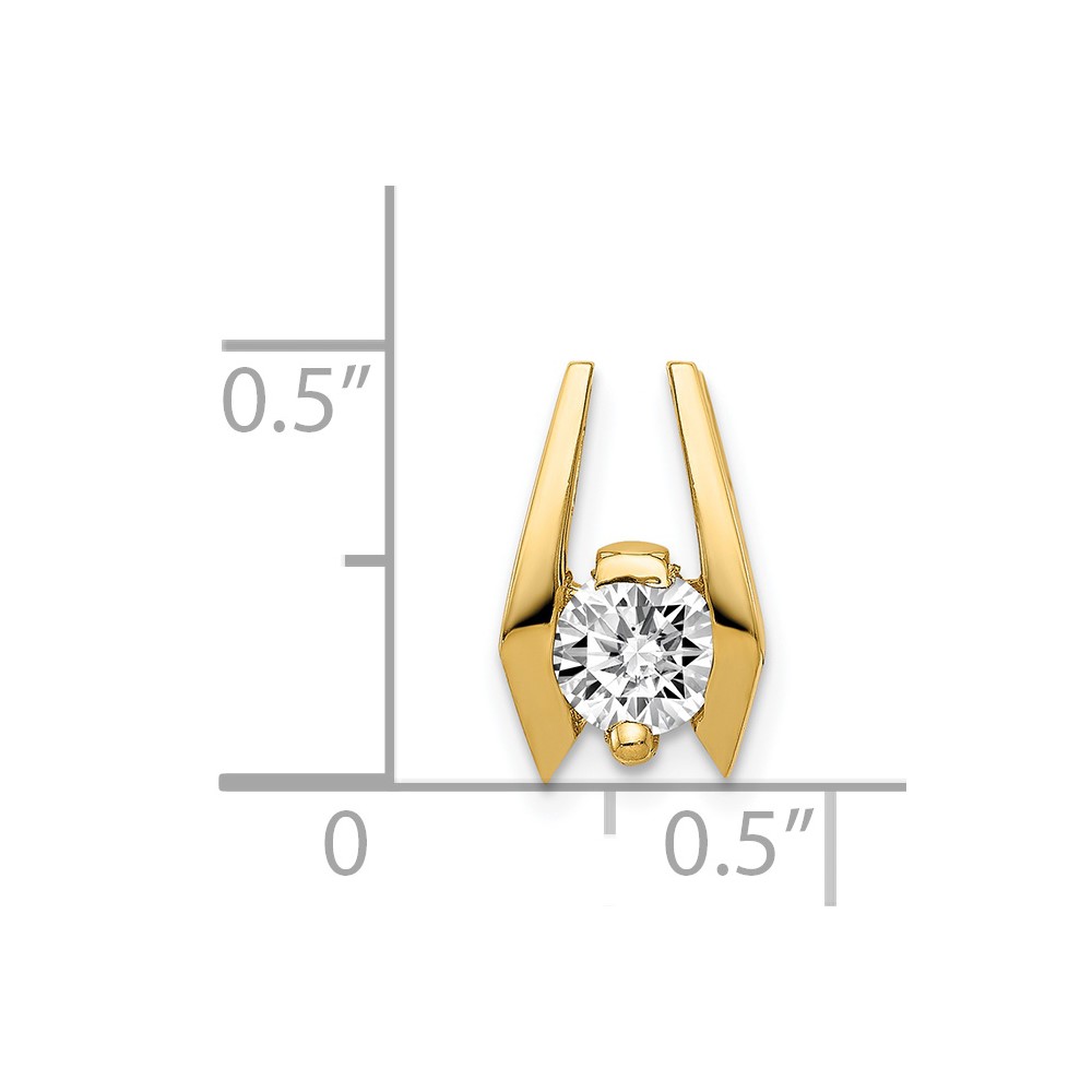 14k Complete AA 5.25mm Diamond Slide Fits up to 3mm Fancy or Reversible Omega Only (XS659AA)