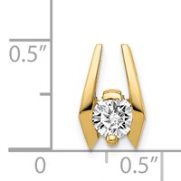 14K Complete AA 5.25mm Diamond Slide Fits Up to 3mm Fancy Or Reversible Omega Only view 4