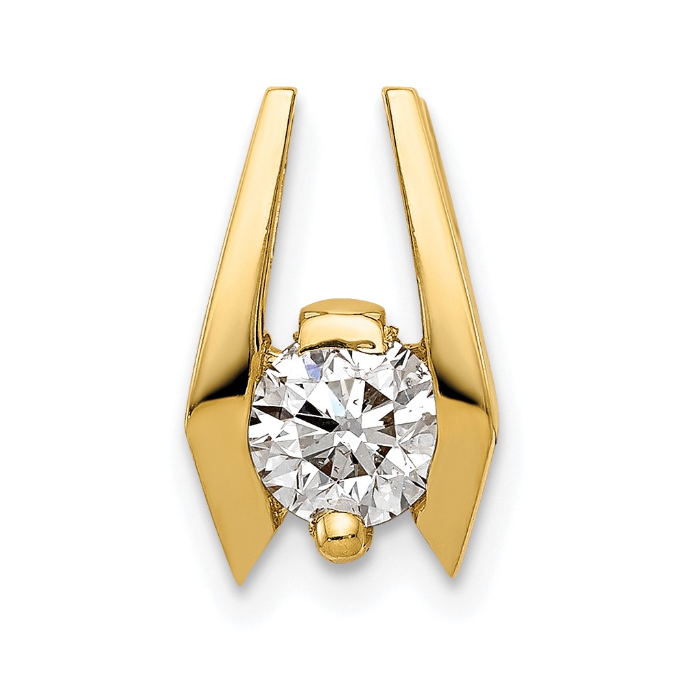14K Complete AA 5.25mm Diamond Slide Fits Up to 3mm Fancy Or Reversible Omega Only
