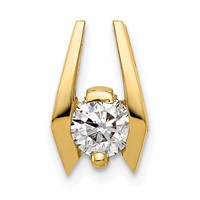 14K Complete AA 5.25mm Diamond Slide Fits Up to 3mm Fancy Or Reversible Omega Only view 1