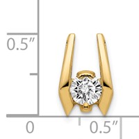 14K Yellow Gold Complete Aaa 4.75mm Diamond Slid Fits Up to 3mm Fancy Or Reversible Omega Only view 3