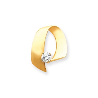 14k Moissanite Slide