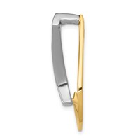 14K Two-Tone Complete 0.38 Carat AA Diamond Teardrop Slide Fits Up to 8mm Regular 10mm Fancy Or Reversible Omega view 2