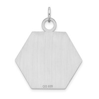 Sterling Silver Rhodium-plated Medical Jewelry Pendant view 3