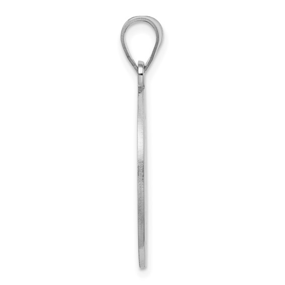 Sterling Silver Rhodium-plated US Coast Guard Disc