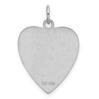 Sterling Silver RH-pltd Engraveable Enamel Sm.Heart Medical Pendant view 3