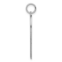 Sterling Silver Rhodium Engraveable Non-Enameled Heart Medical Pendant view 2