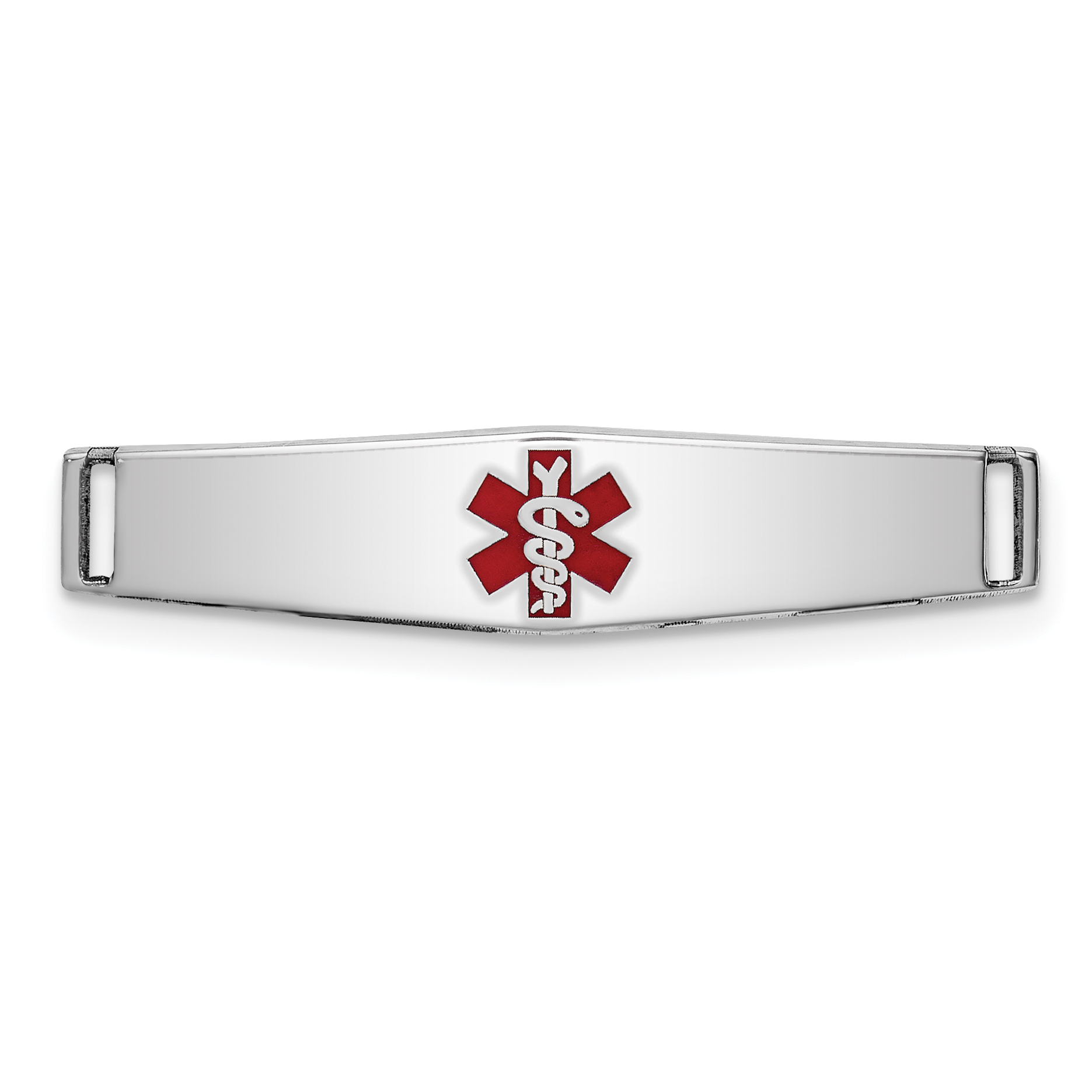 Sterling Silver Rhodium-plated Medical ID Plate (XSM50)