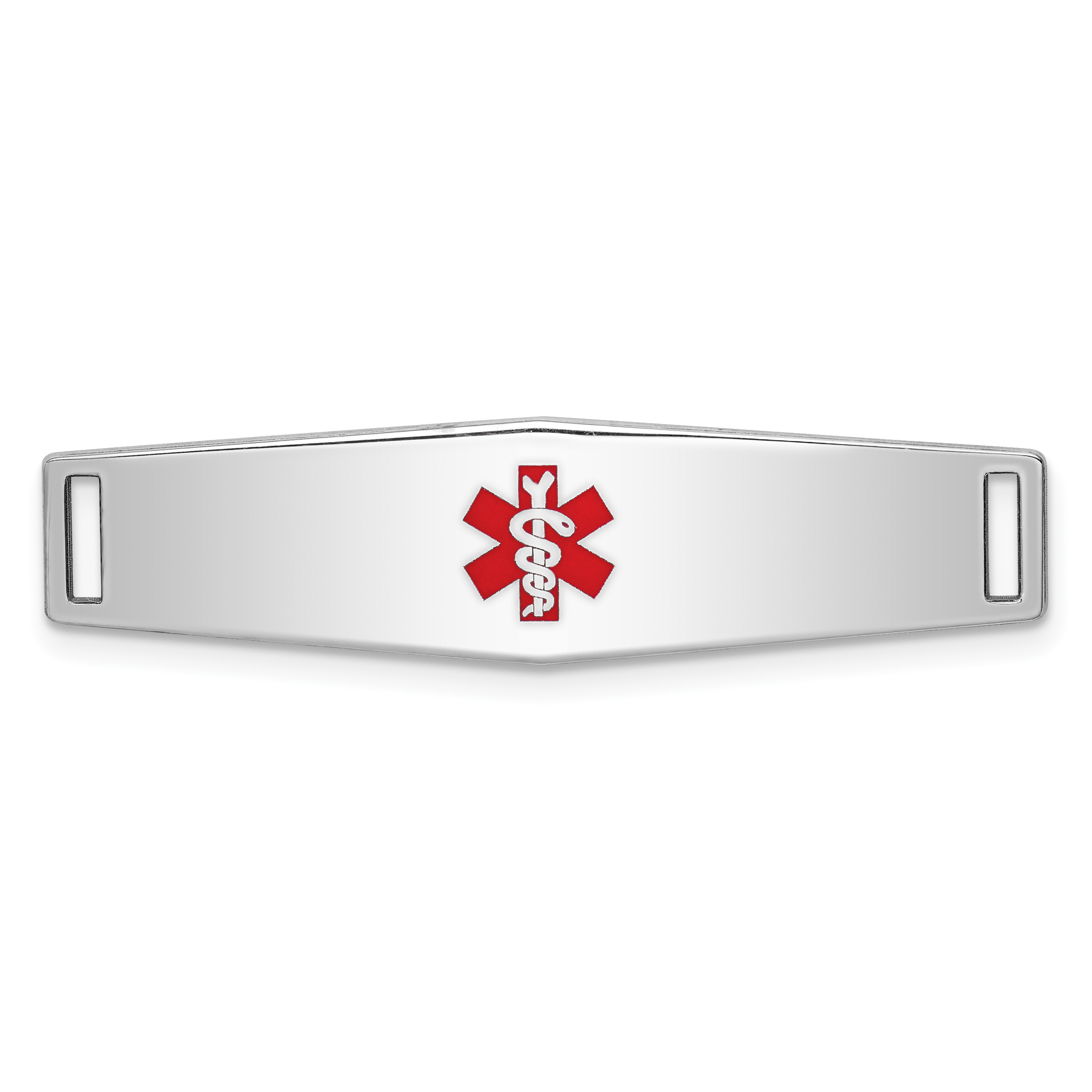Sterling Silver Rhodium-plated Medical ID Plate (XSM51)