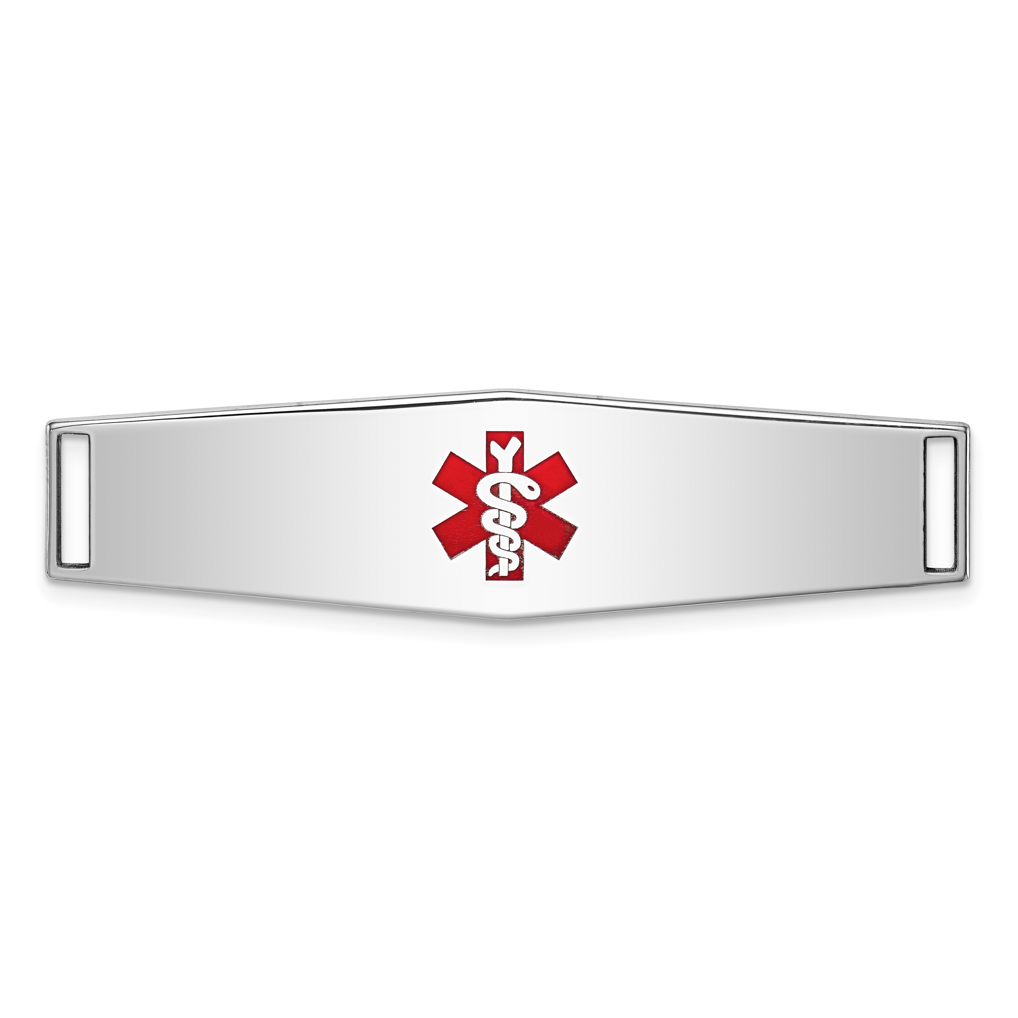 Sterling Silver Rhodium-plated Medical ID Plate (XSM52)