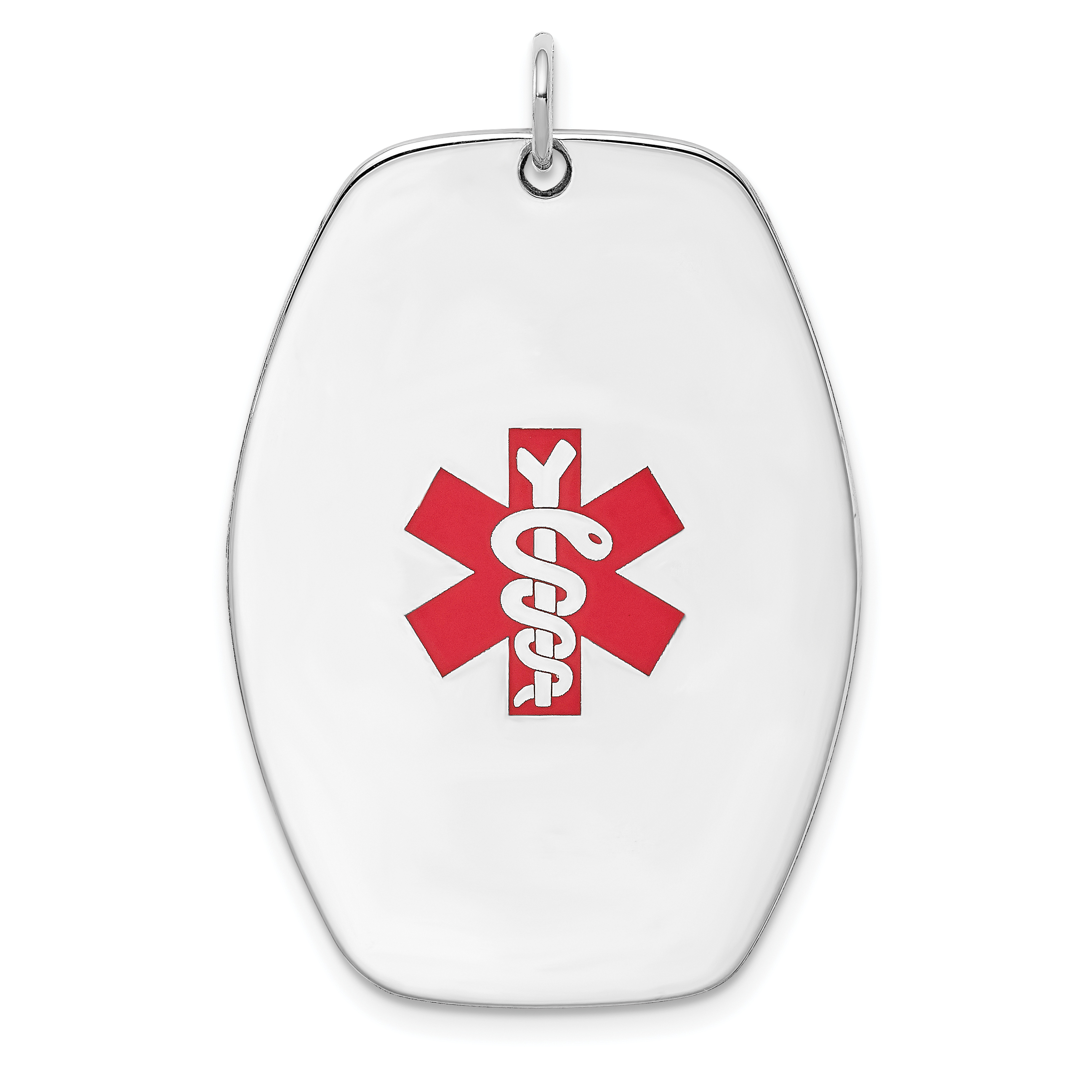 Sterling Silver Rhodium-plated Medical Jewelry Pendant (XSM62)