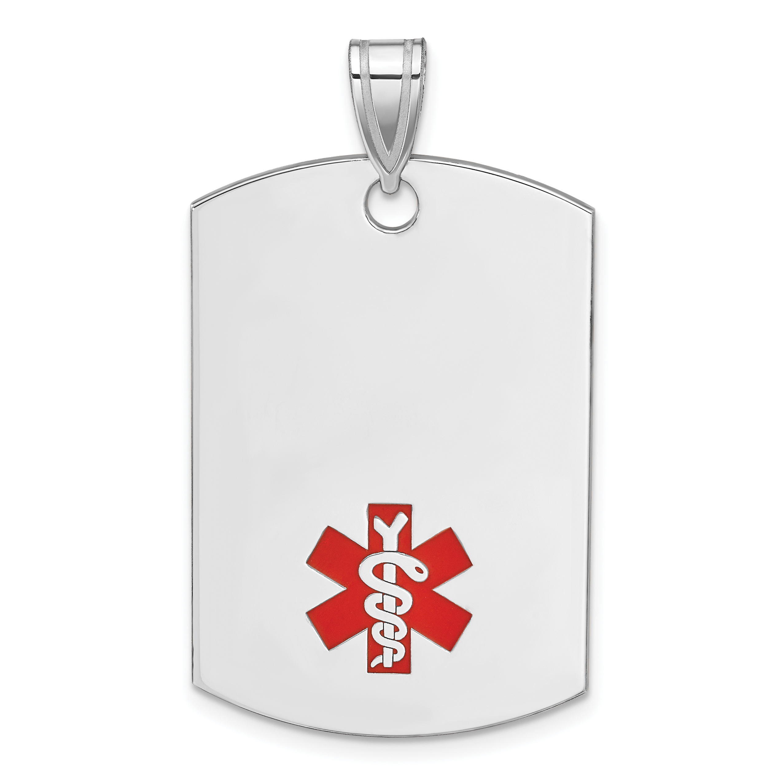 Sterling Silver Rhodium-plated Medical Jewelry Pendant (XSM62A)