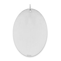 Sterling Silver Rhodium-plated Oval Medical Jewelry Pendant view 3