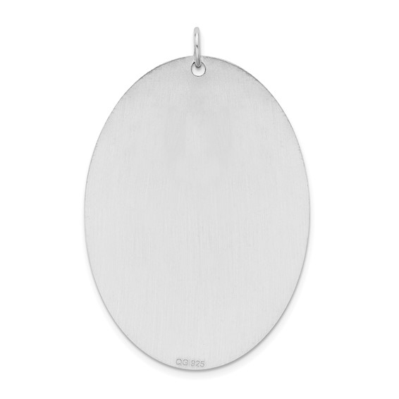 Sterling Silver Rhodium-plated Oval Medical Jewelry Pendant
