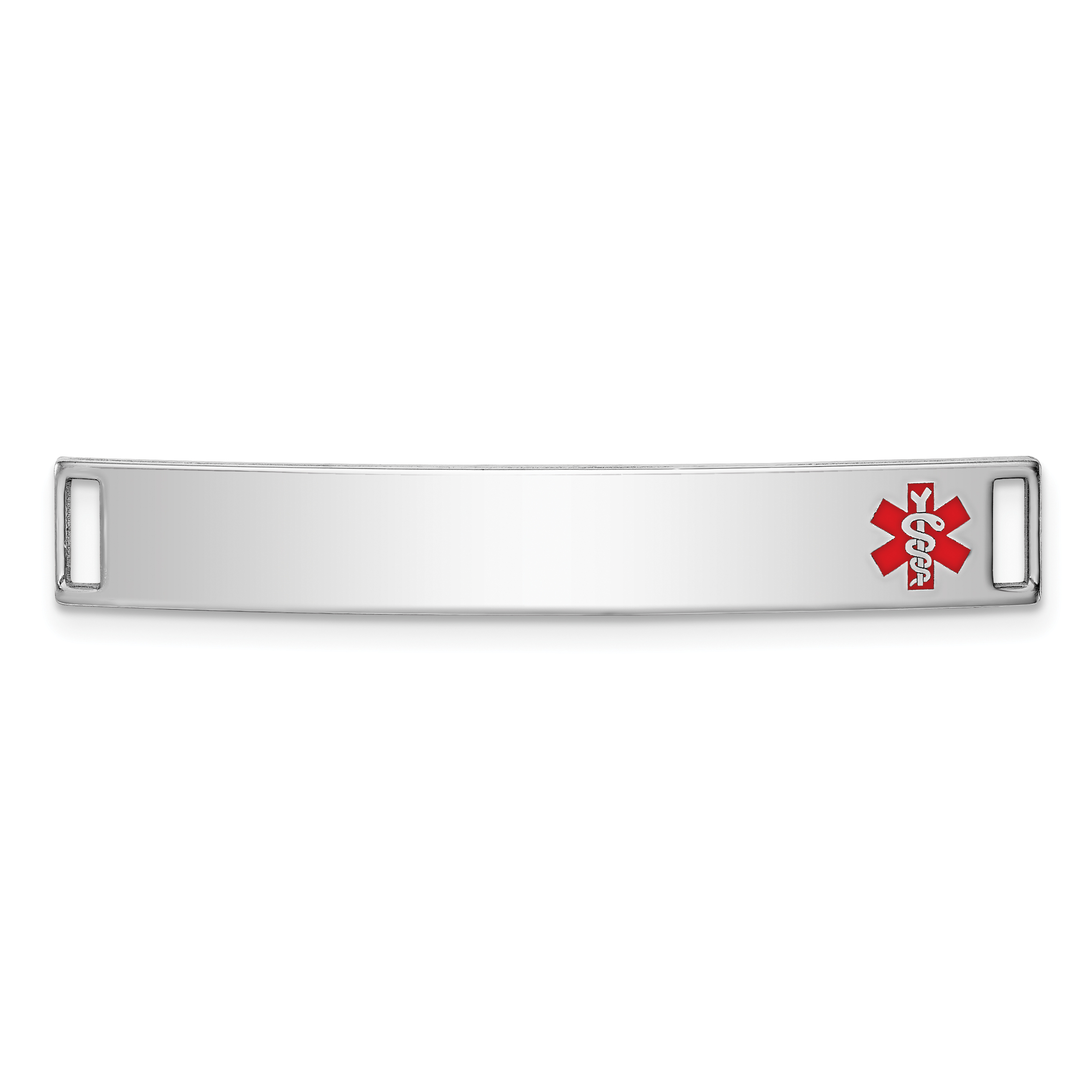 Sterling Silver Rhodium-plated Medical ID Plate (XSM64)