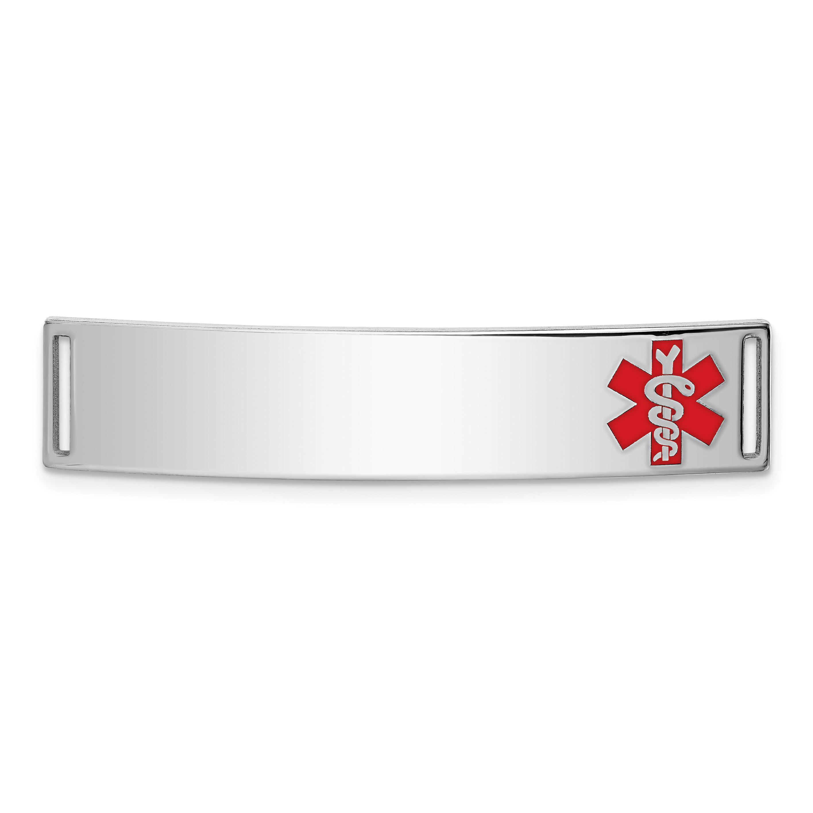 Sterling Silver Rhodium-plated Medical ID Plate (XSM65)