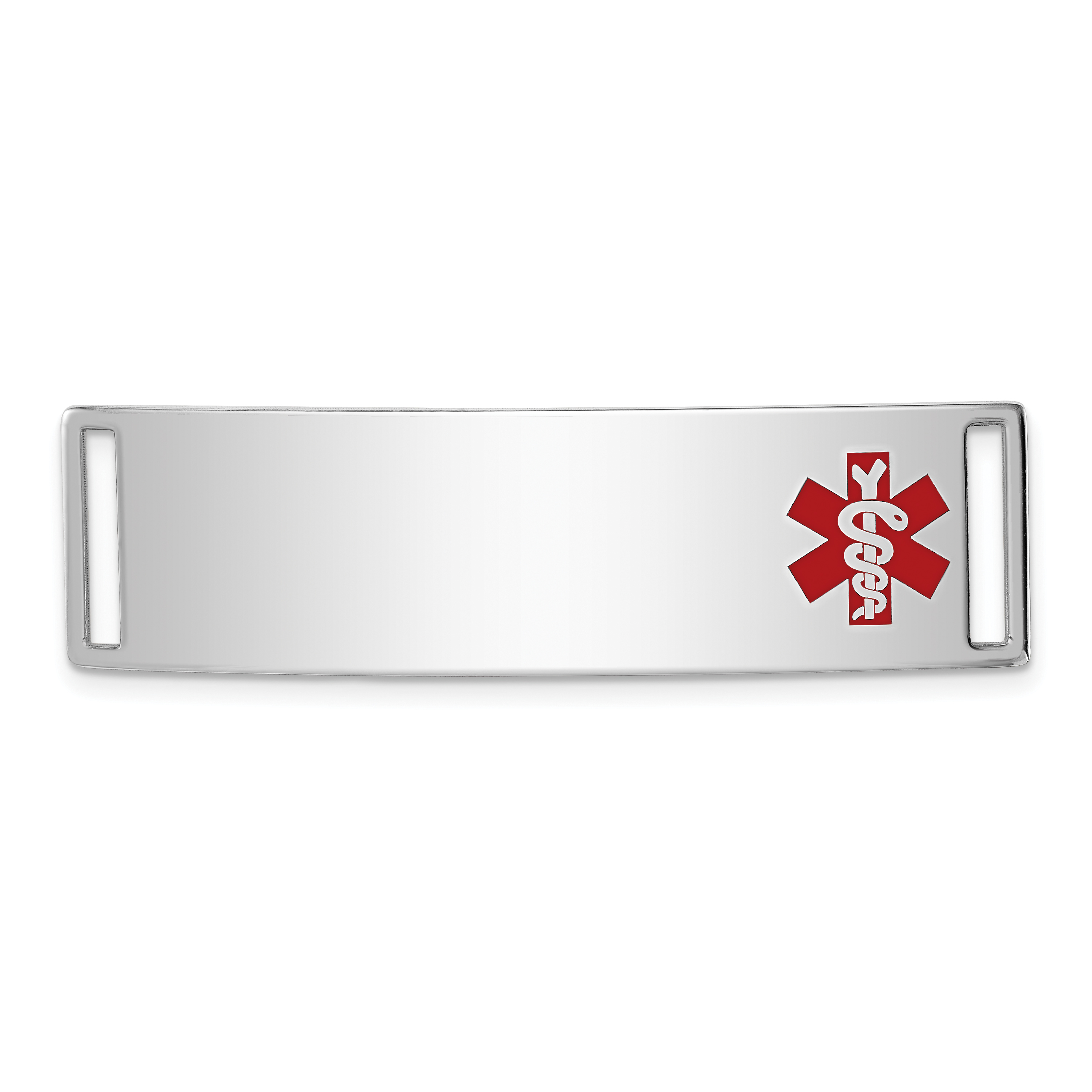 Sterling Silver Rhodium-plated Medical ID Plate (XSM66)