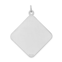 Sterling Silver Rhodium-plated Medical Jewelry Pendant view 3