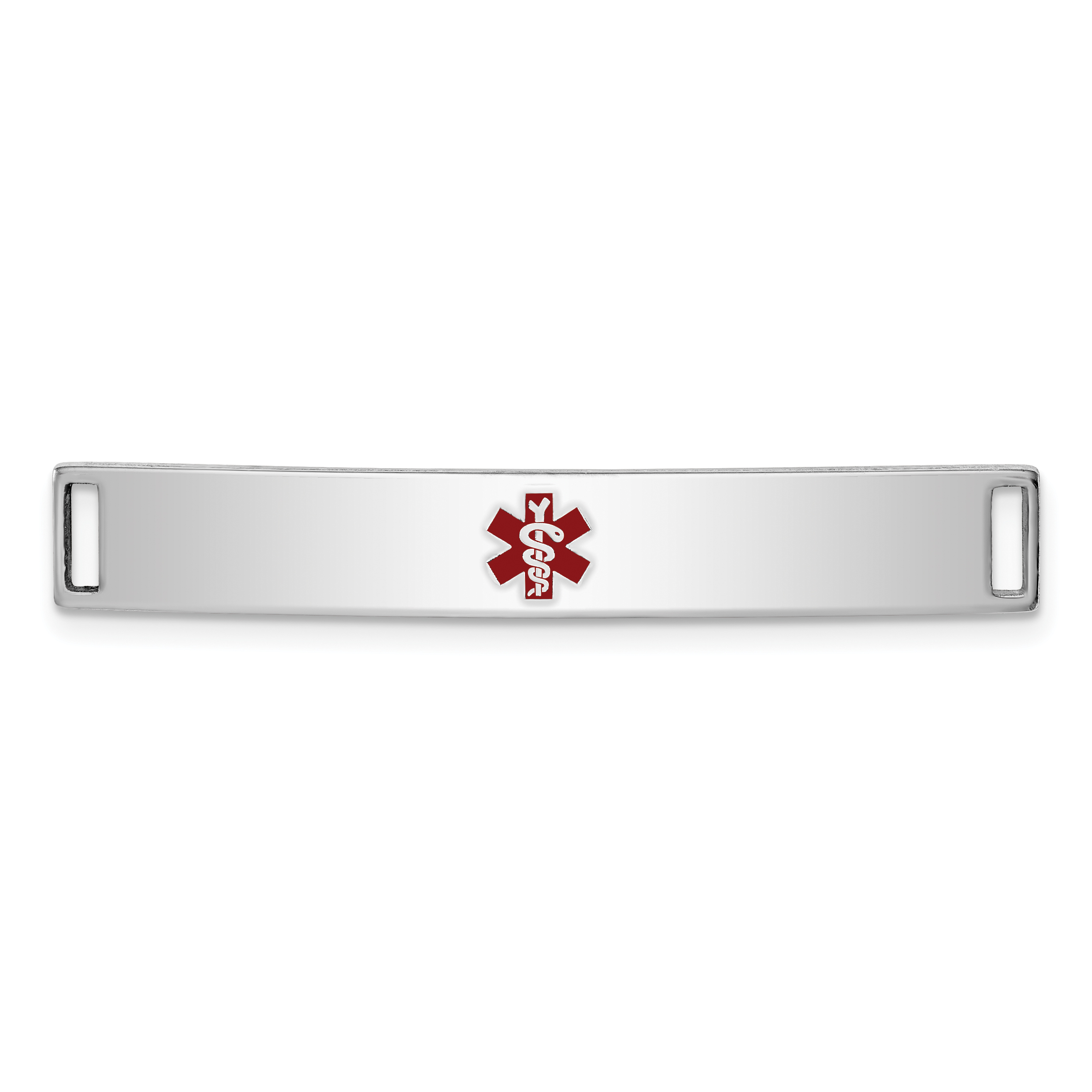 Sterling Silver Rhodium-plated Medical ID Plate (XSM70)