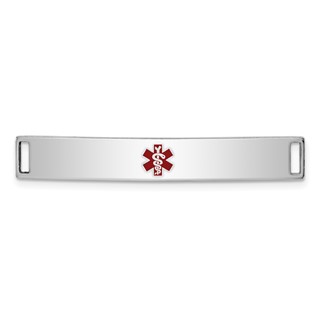Sterling Silver Rhodium-plated Medical ID Plate