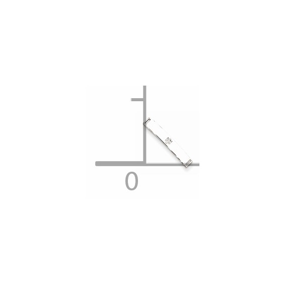 Sterling Silver Rhodium-plated Non-enameled Medical ID Plate