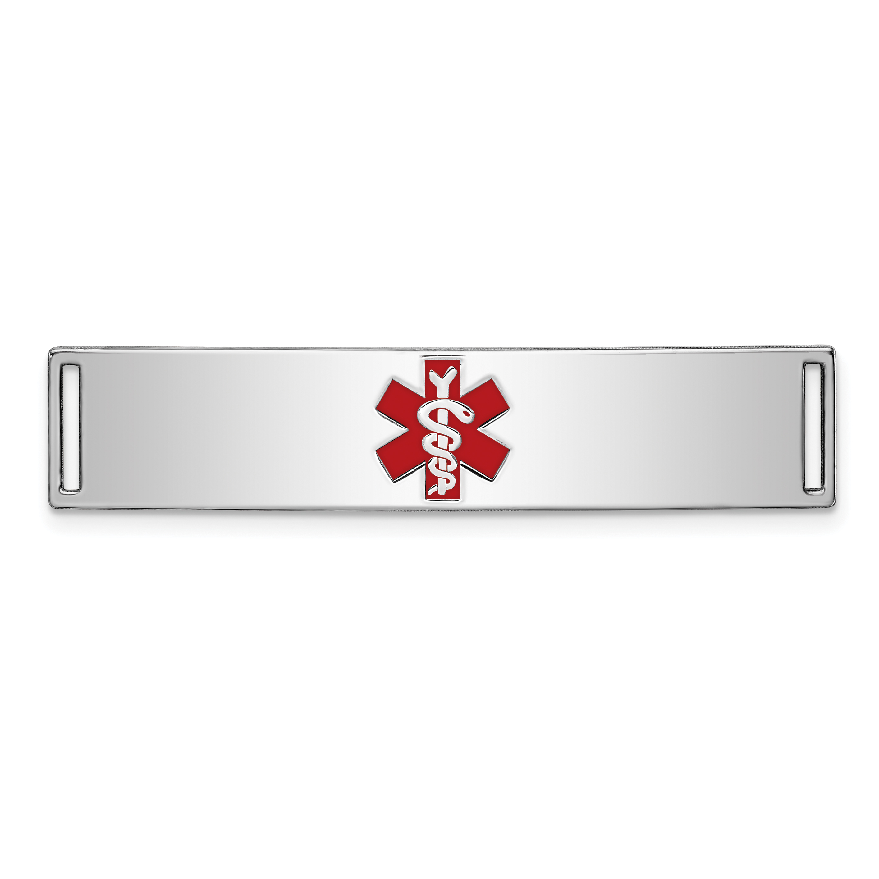 Sterling Silver Rhodium-plated Medical ID Plate (XSM71)