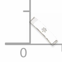 Sterling Silver Rhodium-plated Non-enameled Medical ID Plate view 2