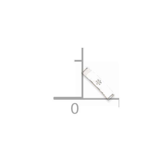 Sterling Silver Rhodium-plated Non-enameled Medical ID Plate