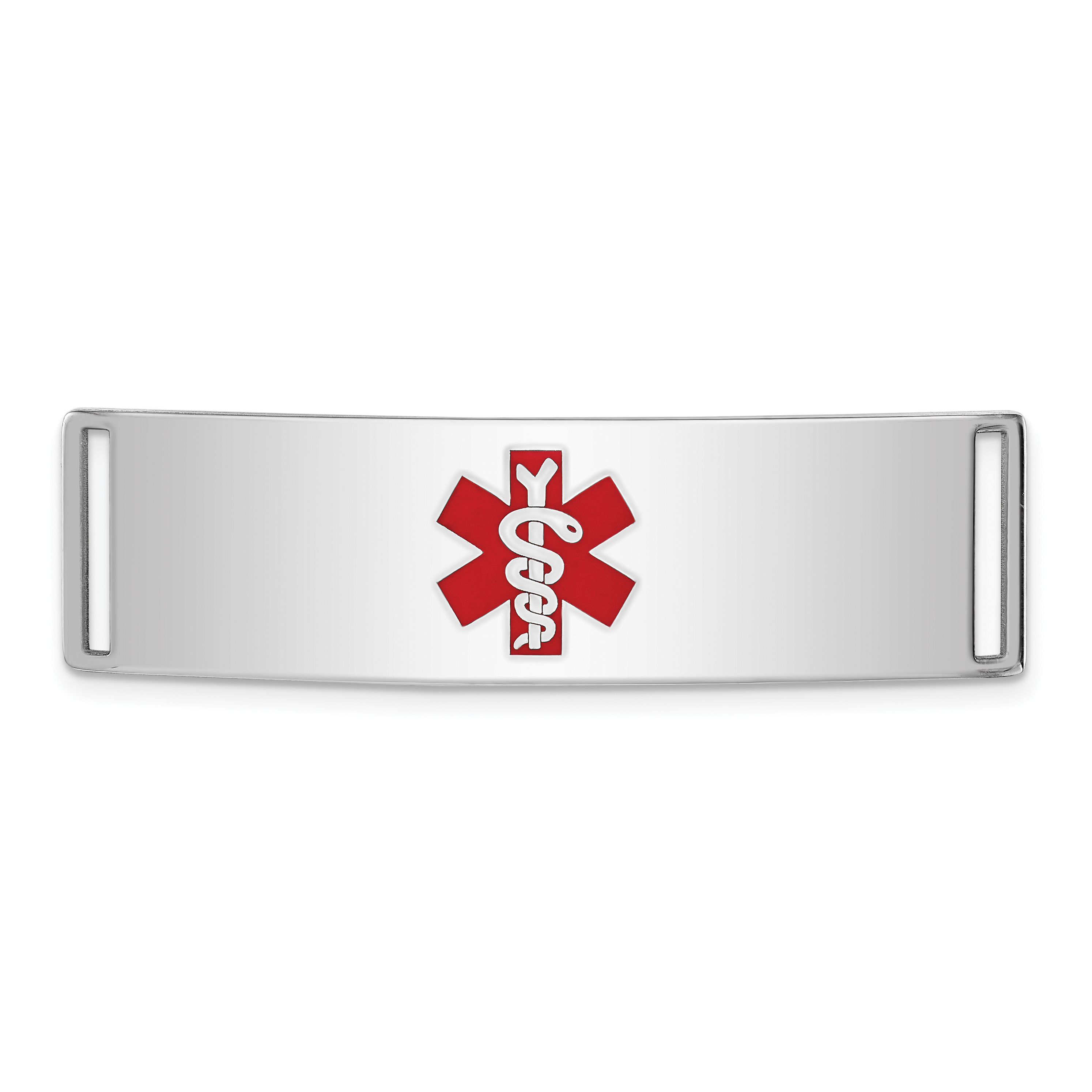 Sterling Silver Rhodium-plated Medical ID Plate (XSM72)
