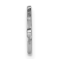 Sterling Silver Rhodium-plated Red Enamel 25x 9mm Medical ID Plate view 2