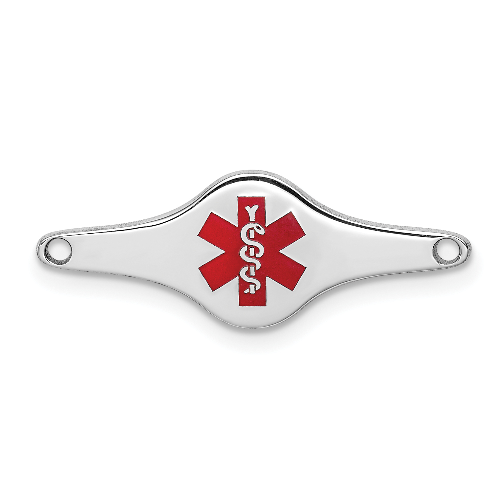 Sterling Silver Rhodium-plated Medical ID Plate (XSM73)