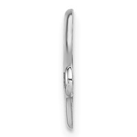Sterling Silver Rhodium-plated Red Enamel 33x 11mm Medical ID Plate view 2