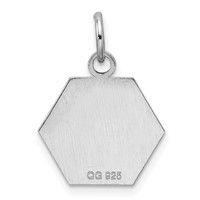 Sterling Silver Rhodium-plated Medical Jewelry Pendant view 3