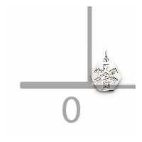 Sterling Silver Rhodium-plated Non-enameled Medical Jewelry Pendant view 2