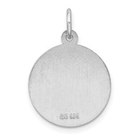 Sterling Silver Rhodium-plated Medical Jewelry Pendant view 3